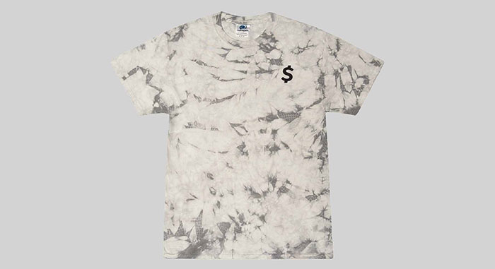 Tie-dye crystal wash T-shirt