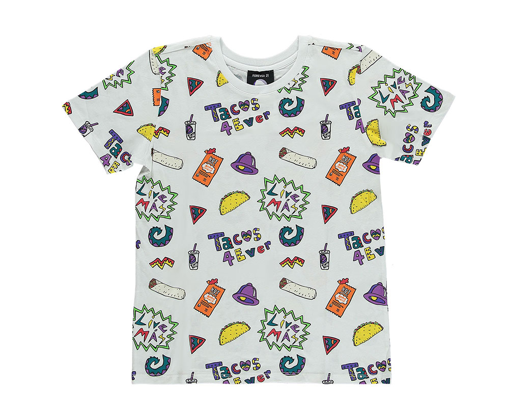 Taco Bell patterned tee edit