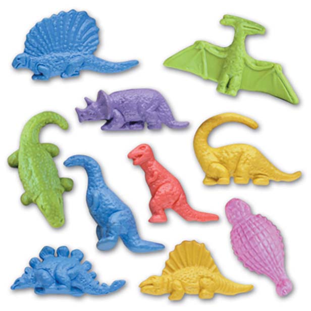 Dinosaur erasers