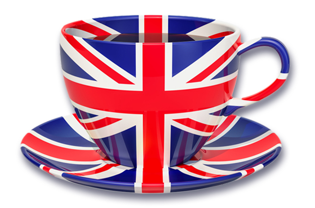 UK-themed teacup and saucer