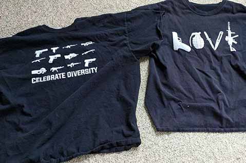 Firearms T-Shirts at Heart of Teen’s Lawsuit Against School Principal