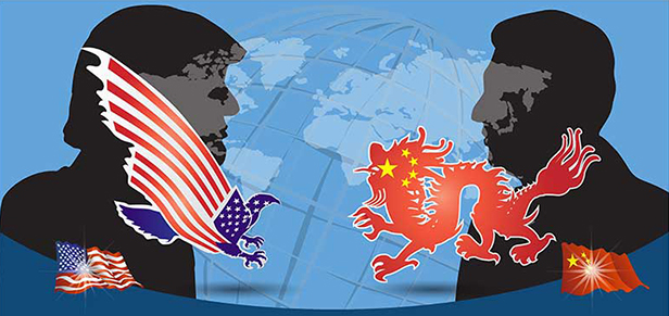 Illustration of U.S. President Donald Trump and Chinese President Xi Jinping