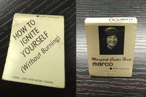 Branded Matchbook Turns Up on eBay