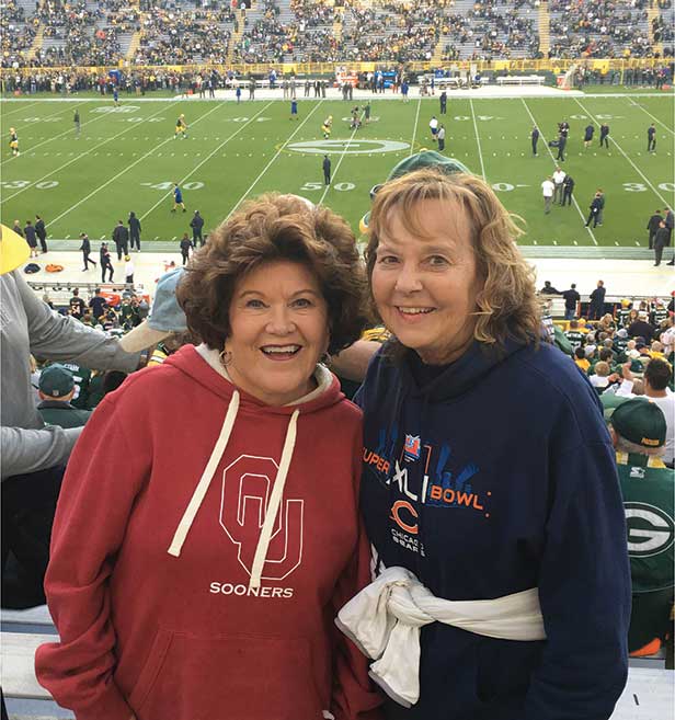 Moisant at a Packers game