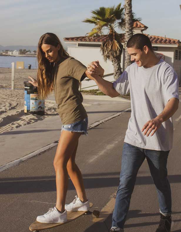 Teens On Skateboard