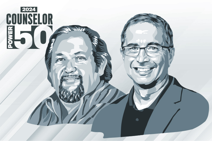 Counselor Power 50 2024: No. 18 Trevor Gnesin & Clive Goldberg, Logomark