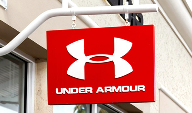 red Under Armour sign