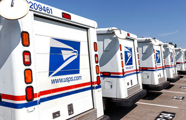 USPS trucks