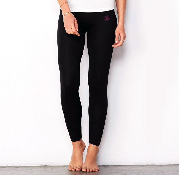 Half view of women wearing black leggings