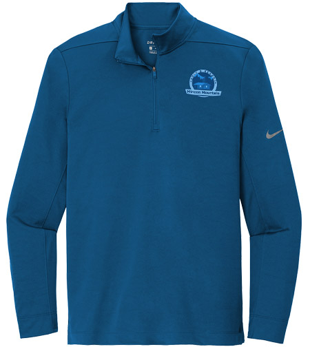 Teal quarter-zip from Sanmar