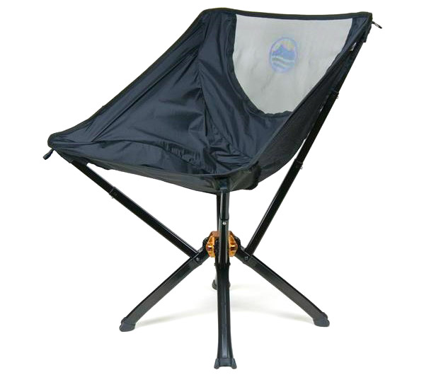 Black folding travel chair