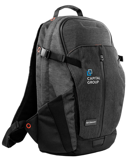 Black waterproof back pack with pockets