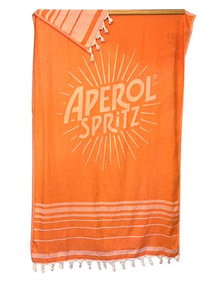 orange beach towel