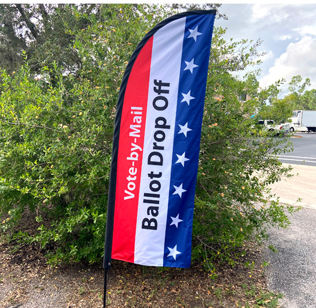 outdoor standing banner flag