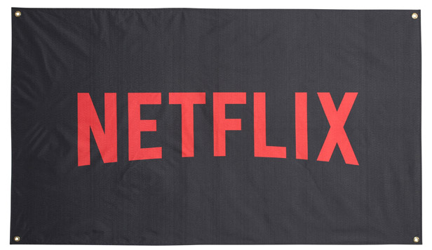 wall banner with Netflix logo