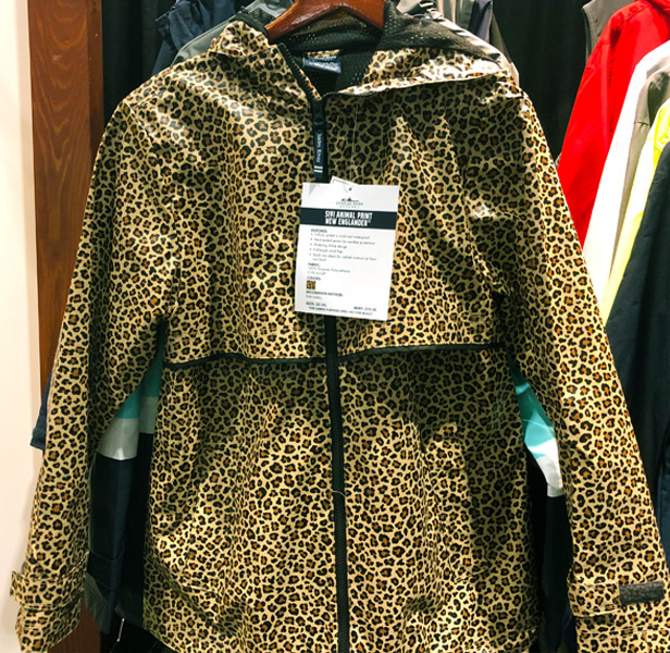 leopard print rain coat