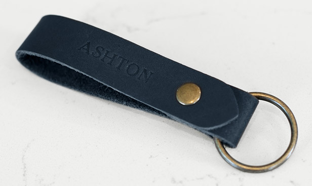 leather keychain