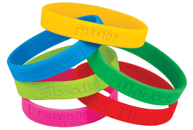 multi-colors silicone wristbands