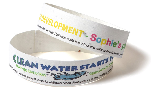 seed paper wristbands