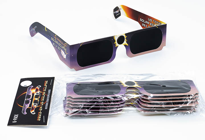 American PaperWear offers disposable sunglasses for viewing solar eclipses safely.