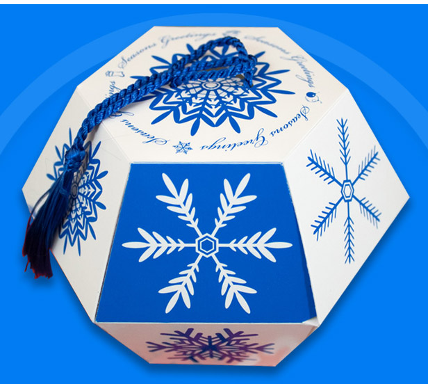 snowflake pop-up ornament
