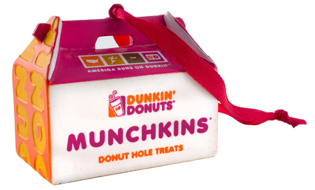 Dunkin Donuts box-shaped ornament