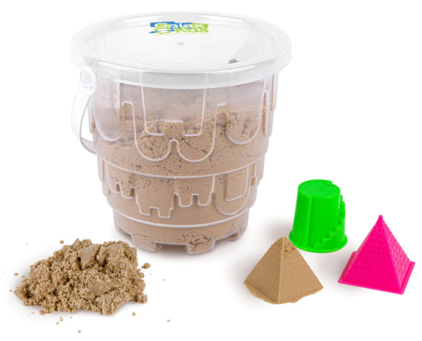 play sand set with bucket and shapes