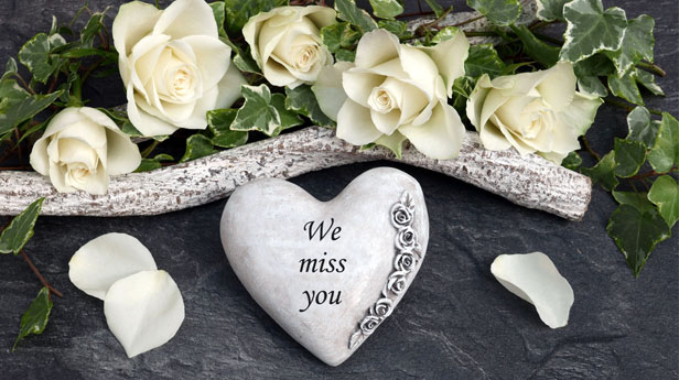 we miss you on heart-shaped rock