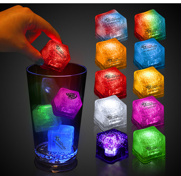 colorful light-up ice cubes