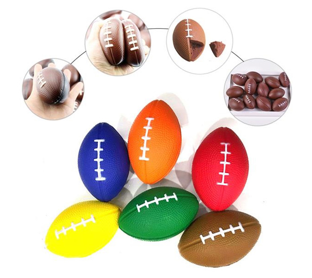 mini football-shaped stress reliever balls