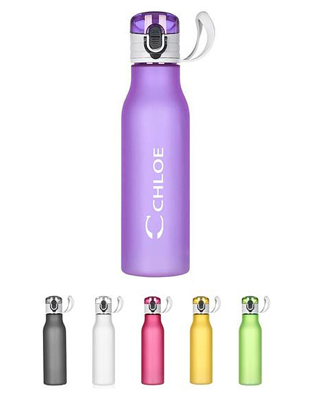 purple water bottle and additional colors shown