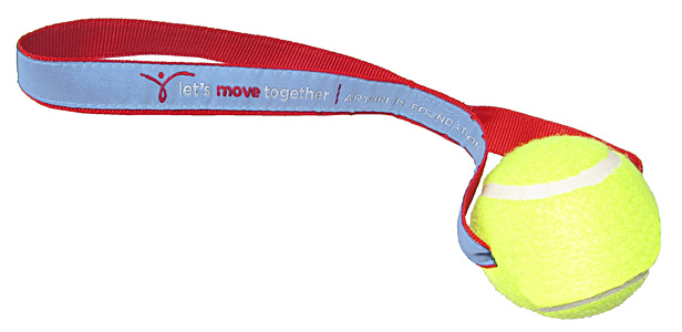tennis ball on strap