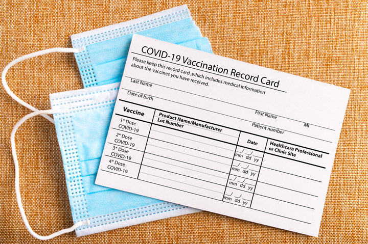 Covid vaccination card