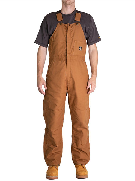 man in bib overalls