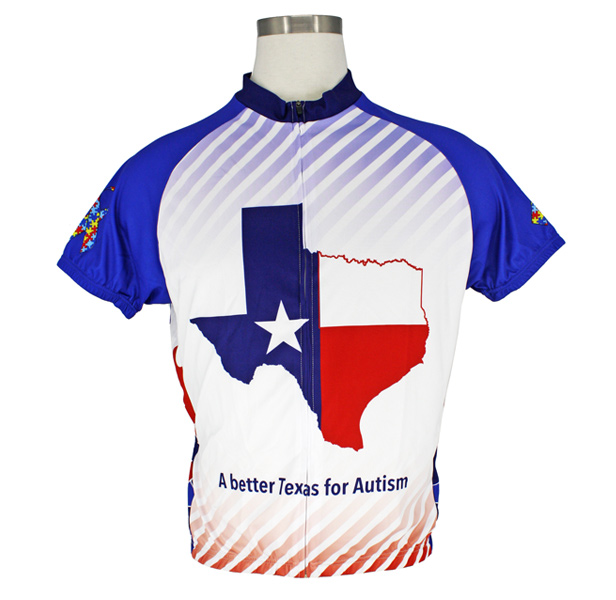 bike jersey showing outline of Texas