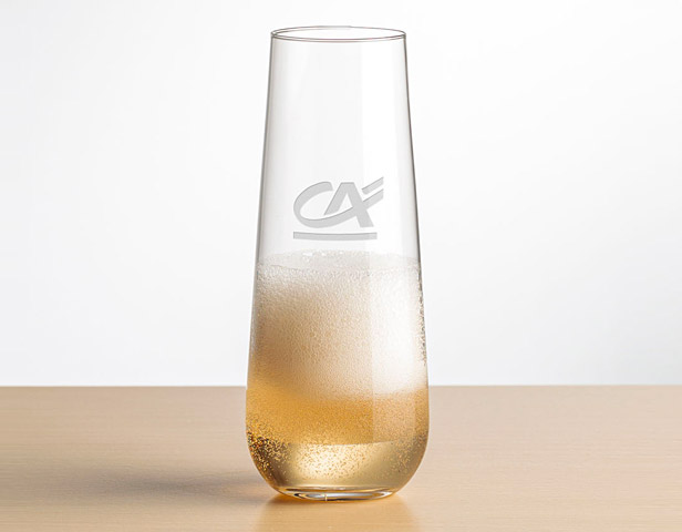 stemless champagne flute