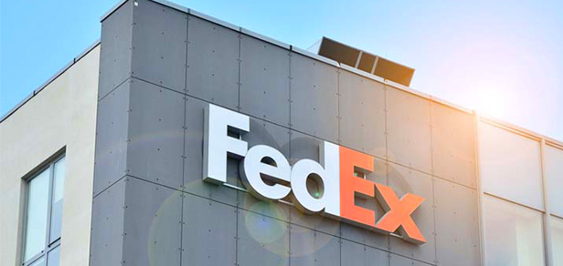 FedEx sign on building