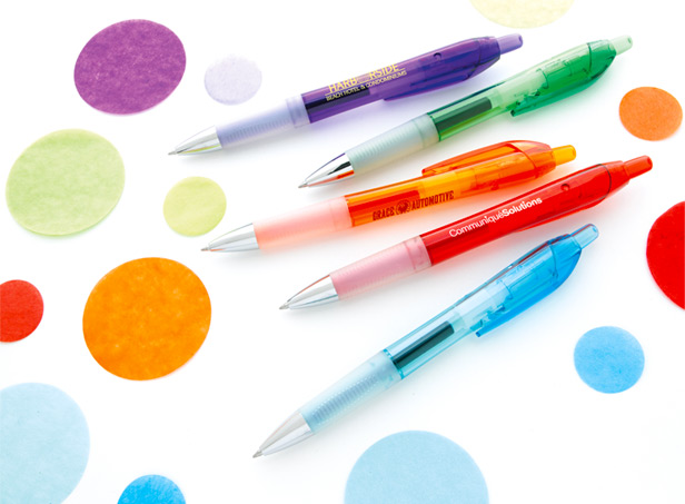 brightly-colored gel roller pens