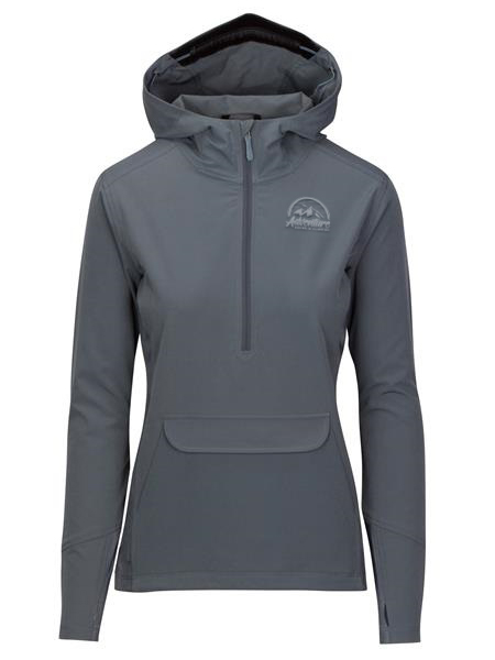 dark gray half-zip water-resistant hoodie