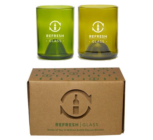 green laser-engraved glasses