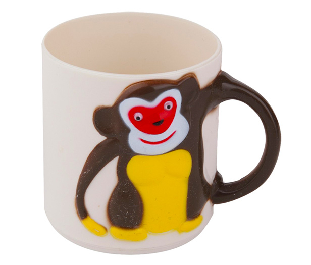 mug featuring cute monkey on the handle