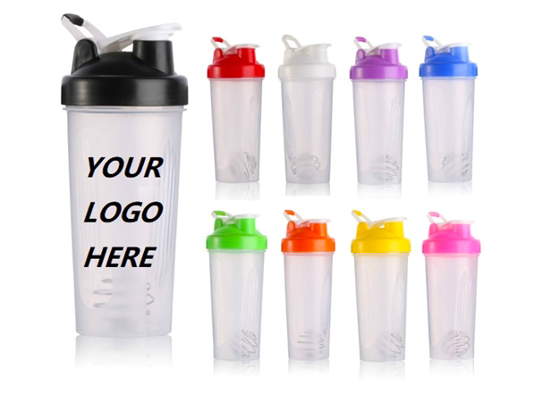 shaker bottles, assorted color caps shown