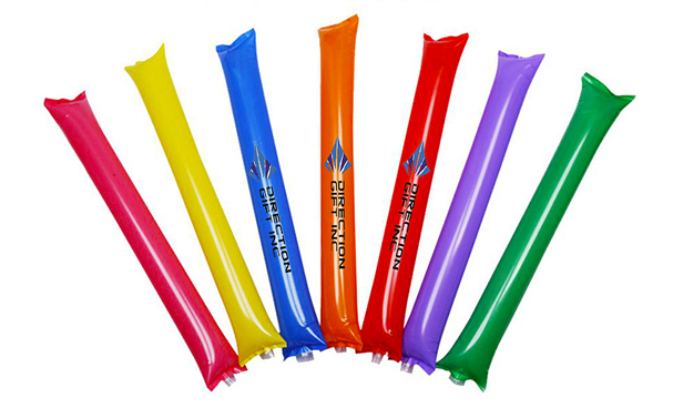 inflatable cheer sticks, assorted colors