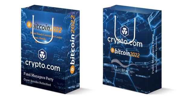 two bags showing crypto/bitcoin artwork