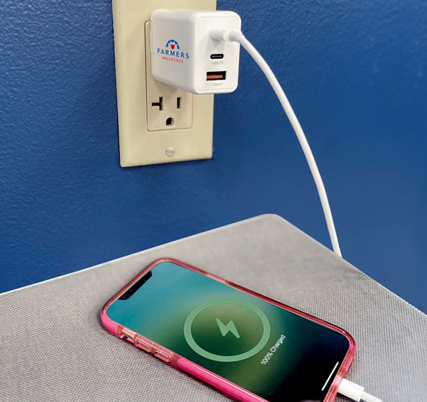 triple port wall charger