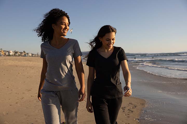 Young people on the beach