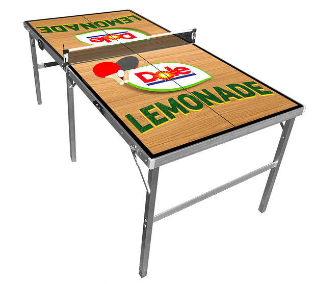 portable tennis table/game, Dole Lemonade logo on top