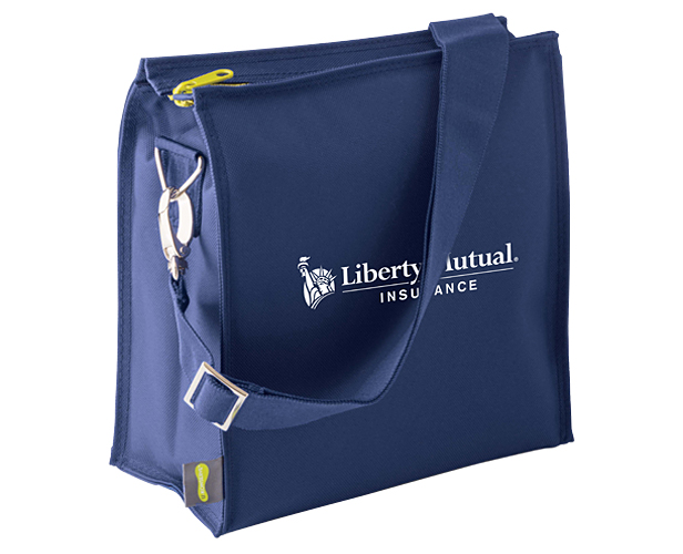 navy blue lunch bag