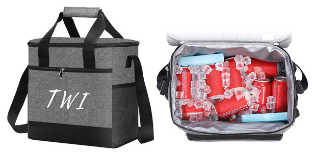 gray collapsible cooler bag