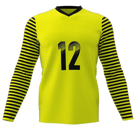 yellow and black long-sleeve jersey